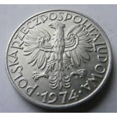 Pologne = Pièce De Monnaie De 5 Zlotych, Année 1974, En Aluminium