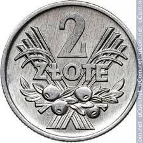 Pologne = Pièce De Monnaie De 2 Zlotych, Année 1974, En Aluminium