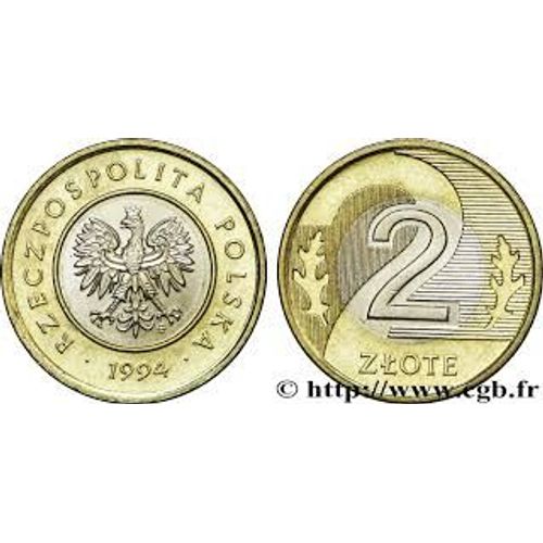 Pologne = Pièce De Monnaie De 2 Zlotych, Année 1994, Bi-Color : Nickel - Bronze - Aluminium