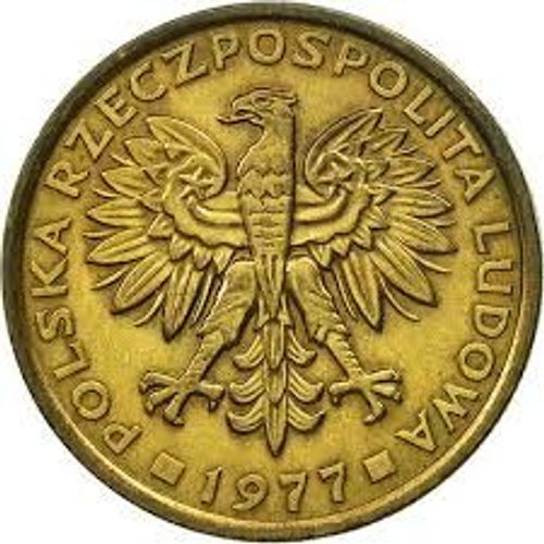 Pologne = Pièce De Monnaie De 5 Zlotych, Année 1977, En Bronze - Aluminium