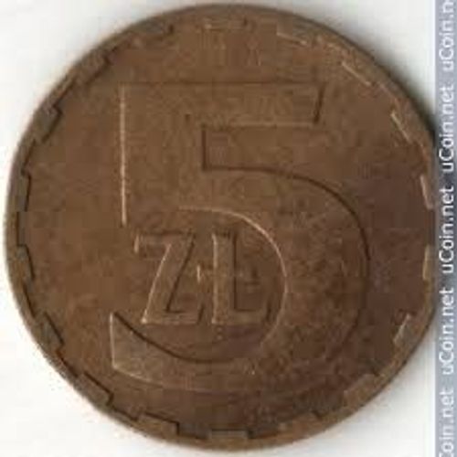 Pologne = Pièce De Monnaie De 5 Zlotych, Année 1984, En Bronze - Aluminium