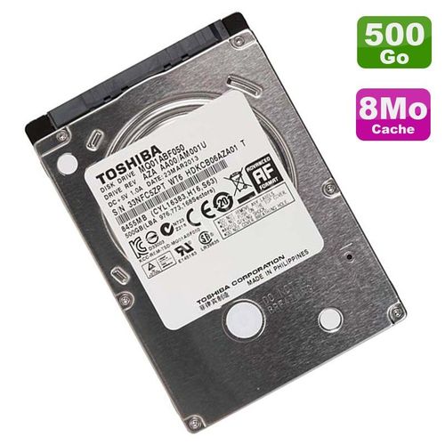 Disque Dur 500Go SATA 2.5" Toshiba MQ01ABF050 5400RPM Pc Portable 8Mo