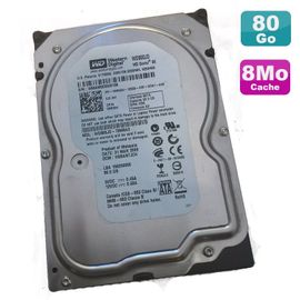 Disque Dur 80Go SATA 3.5" Western Digital Caviar SE WD800JD-75MSA3 7200RPM 8Mo
