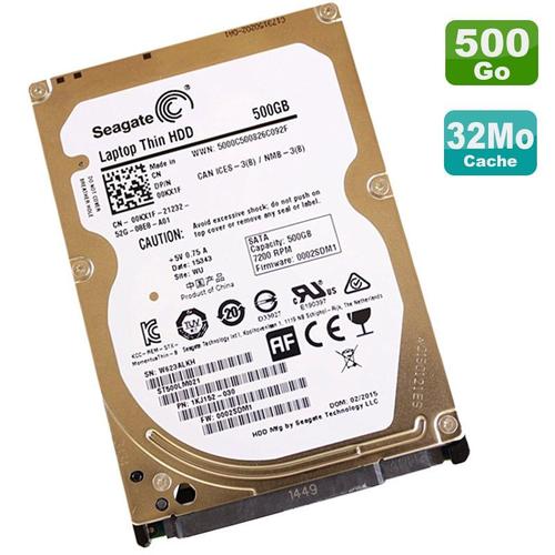 Disque Dur 500Go SATA 2.5 Seagate ST500LM000 5400RPM PC Portable 64Mo