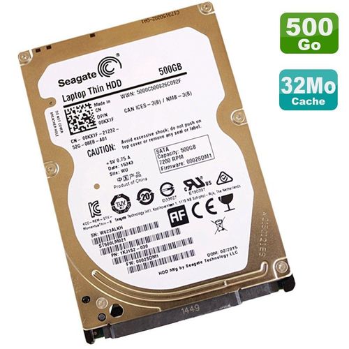 Disque Dur 500Go SATA 2.5" Seagate Laptop Thin ST500LM021 PC Portable 5400RPM