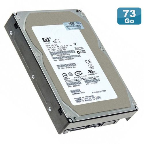 Disque Dur 72Go SAS 15K 3.5" HP DF072BABUD 462587-001 375874-011 0B22207