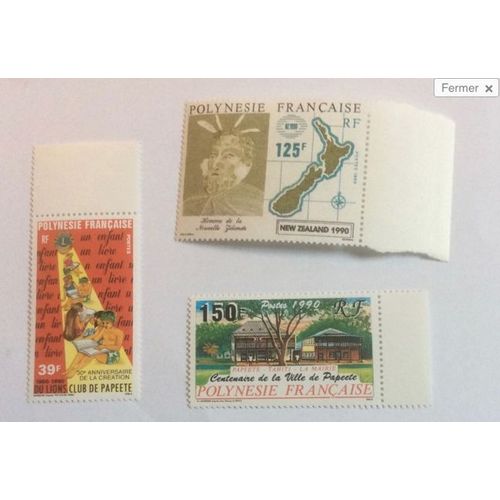 3 Timbres Neufs De La Polynésie Française