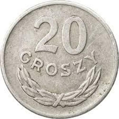 Pologne = Pièce De Monnaie De 20 Groszy ( 0.20 Zlotych ), Année 1961, En Aluminium