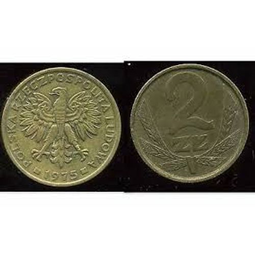 Pologne = Pièce De Monnaie De 2 Zlotych, Année 1975, En Bronze - Aluminium