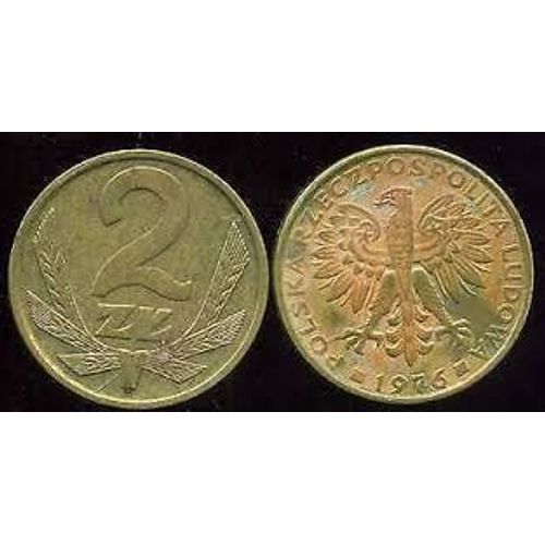 Pologne = Pièce De Monnaie De 2 Zlotych, Année 1976, En Bronze - Aluminium