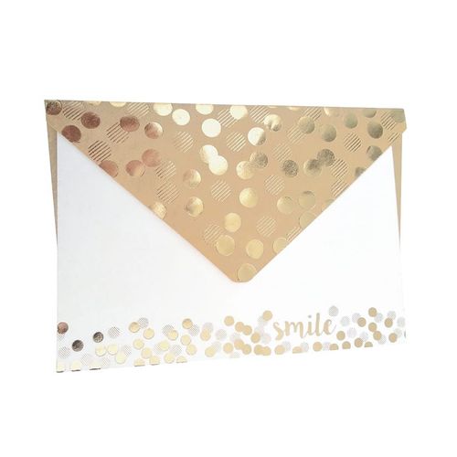 Cartes Et Enveloppes Motif Confettis 10 X 12 Cm 7 Pièces