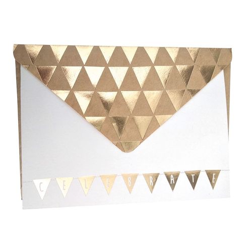 Cartes Et Enveloppes Motif Fanions 10 X 12 Cm 7 Pièces