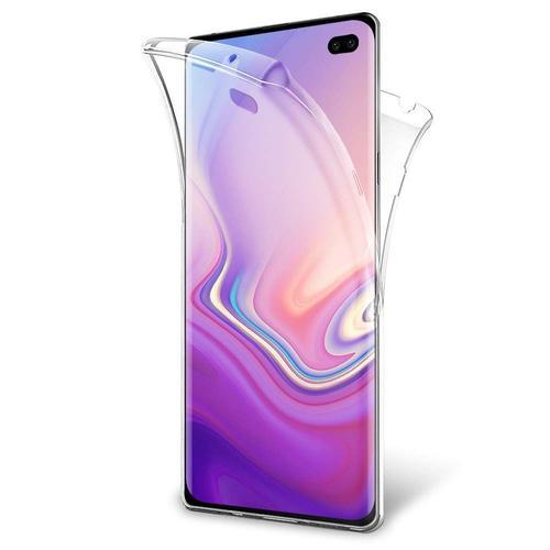 Samsung Galaxy S10 Plus (S10+) Coque 360 Degrés Protection Intégrale Souple Tpu Transparente Face Et Dos Smartphone - Accessoires Pochette Exceptional Case