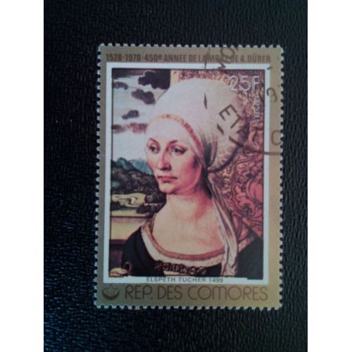 Timbre Comores Yt 209 Albrecht Durer, 450ème Anniversaire De La Mort, Elspeth Tucher 1978