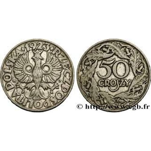 Pologne = Pièce De Monnaie De 50 Groszy ( 0.50 Zlotych ), Année 1923, En Nickel