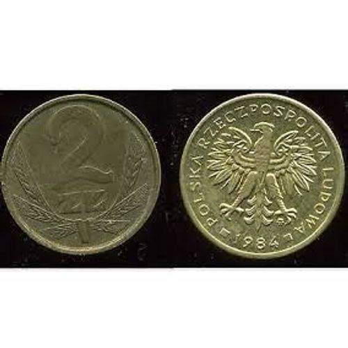 Pologne = Pièce De Monnaie De 2 Zlotych, Année 1984, En Bronze - Aluminium