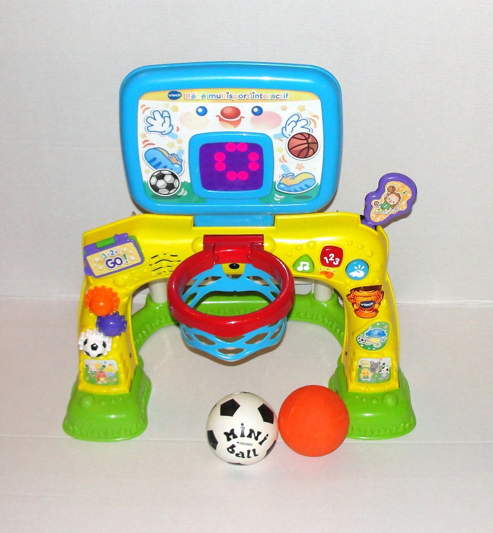 Cage De Football Et Basket Ball Vtech Baby Bebe Multisport Interactif 2 En 1 Rakuten