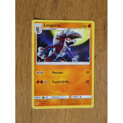 Carte Pokémon Lougaroc 110 Pv - 16/30