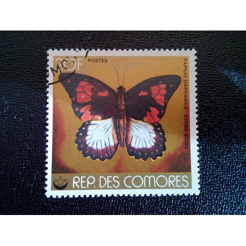Timbre Comores Yt 221 Machaon D'afrique (Papilio Dardanus Ssp. Cenea) 1978