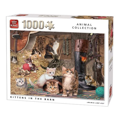 Puzzle 1000 Pièces Chatons Dans La Grange