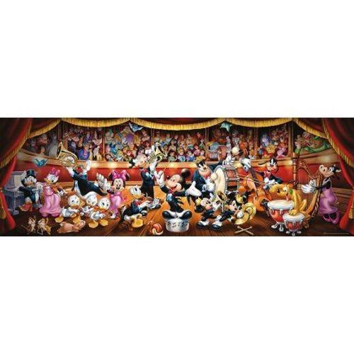 Puzzle Adulte Panorama : Mickey Chef D Orchestre - 1o00 Pieces - Collection Clementoni Disney