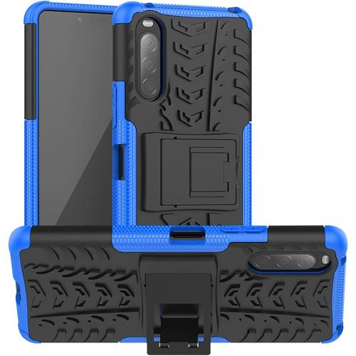 Coque Sony Xperia 10 Ii,Armor Support Protection Étui,Anti Chocs Bumper Étui Hybride Protection Cover Pour Sony Xperia 10 Ii Smartphone Not Fit Sony Xperia 1 Ii ,Bleu