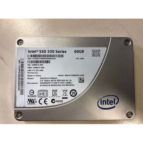 Disque Dur INTEL SSD 330 Series 60 Go SSDSC2CT060A3