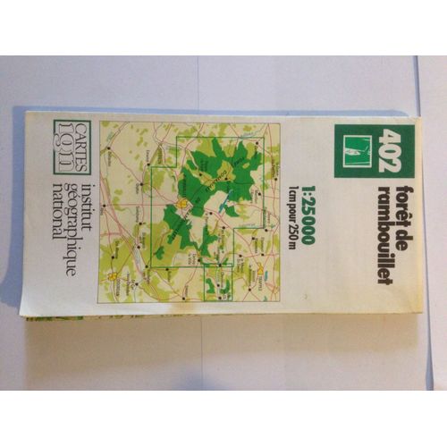 Carte Ign 1:25 000 N0 402 Foret De Rambouillet
