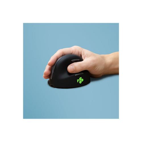 R-Go Souris ergonomique HE Break - Souris - ergonomique - pour droitiers - 5 boutons - sans fil - Bluetooth 5.0 - noir