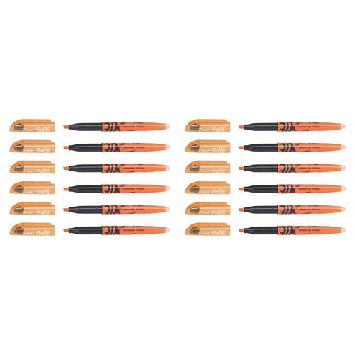 Pilot Lot De 12 Surligneurs Frixion Light Pointe Biseautée 3,8 Mm Orange