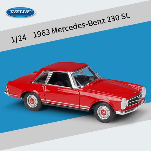 Welly-Voiture L'inventaire Mercedes-Benz 300sl 220 230sl Pour Enfant Jouet En Alliage Moulé Sous Pression Échelle 1:24