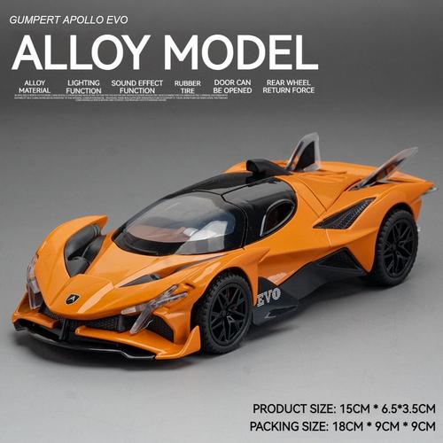 Apollo Project Evo-Modèle Réduit De Voiture En Alliage Moulé Sous Pression Avec Son Et Lumière Jouet De Collection Pour Garçon Et Adulte Idéal Comme Cadeau De Festival Échelle 1:32 1/32