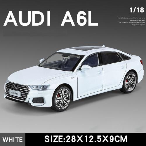 Grand Modèle De Voiture En Alliage Audi A6l Sendan Pour Enfants Collection De Voitures Miniatures Métal Moulé Sous Pression Son Et Lumière Cadeau Pour Garçons 1/18