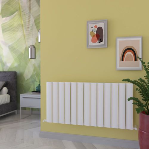Carisa Step Radiateur Horizontal -Éco-énergétique, Design Moderne, Blanc, 60 x 123 cm