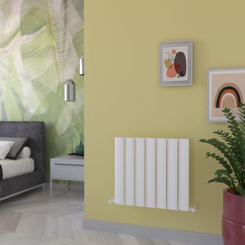 Carisa Step Radiateur Horizontal -Éco-énergétique, Design Moderne, Blanc, 60 x 66 cm