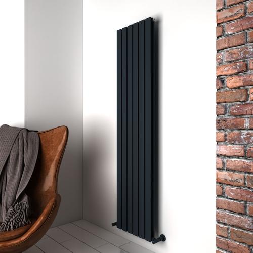 Carisa Plata Radiateur Vertical Double-Éco-énergétique, Design Moderne, Anthracite, 180 x 42 cm