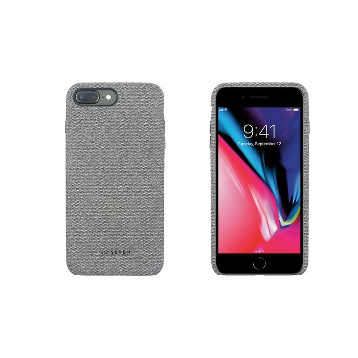 Coque Gentleman Tissu Gris: Apple Iphone 6+/6s+/7+/8+