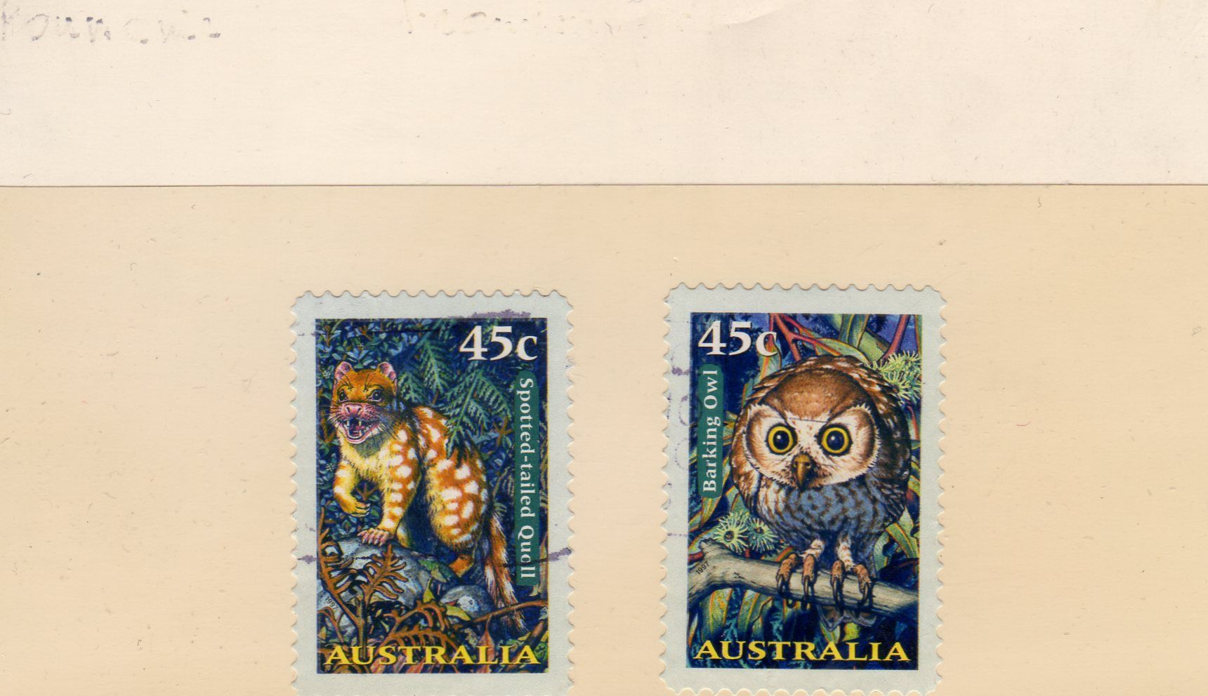 Timbres-Poste DAustralie (Faune Nocturne)