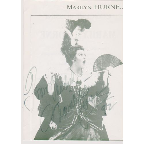 Page De Programme Dédicacée Par Marilyn Horne