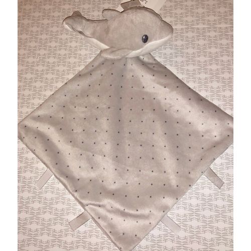 Doudou Dauphin Gris Blanc Mouchoir Nicotoy Simba Toys Benelux Peluche Poisson Jouet Bébé C&a