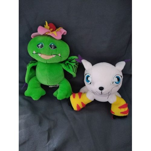 Lot Peluche Digimon Vert Blanc Play By Play 1999