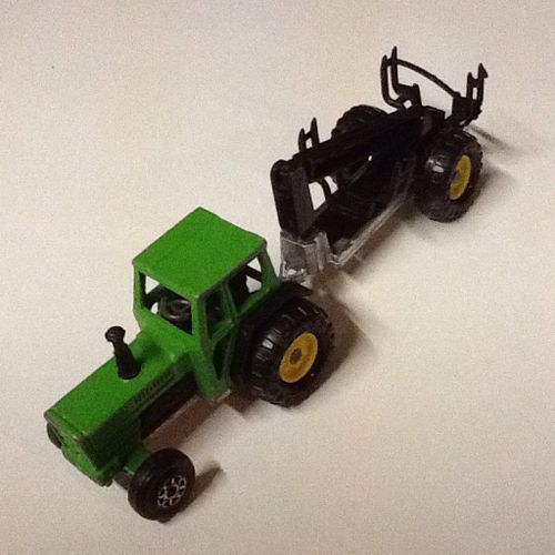 Majorette Tracteur Et Remorque Transport Bois Vert 1/63