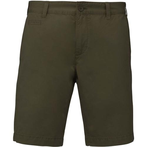 Bermuda Homme Aspect D?Lav? - K752 - Vert Khaki