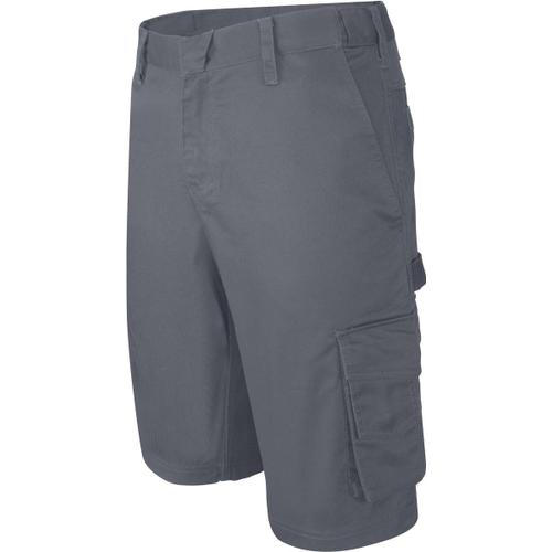 Bermuda De Travail Homme Multipoches K763 - Gris