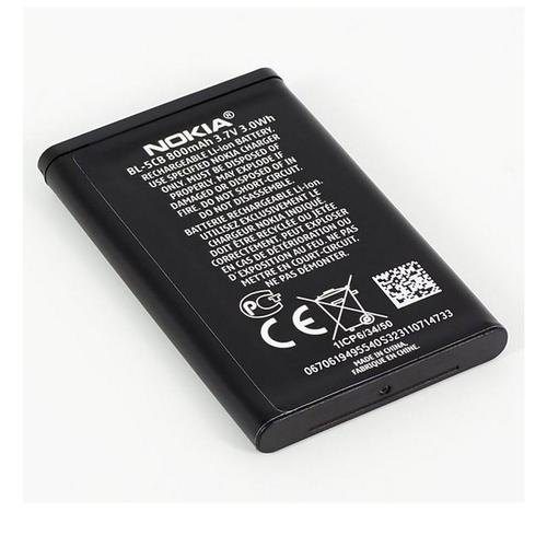 Batterie D'origine Nokia Bl-5cb 800mah Pour 1616/1800 / C1-02 / 101 / X2-05