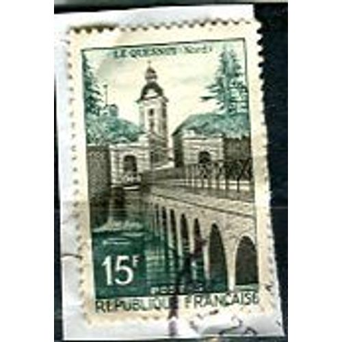 Timbre Oblitéré - " Le Quesnoy ( Nord ) " - 15 F - Pheulpin - 1957