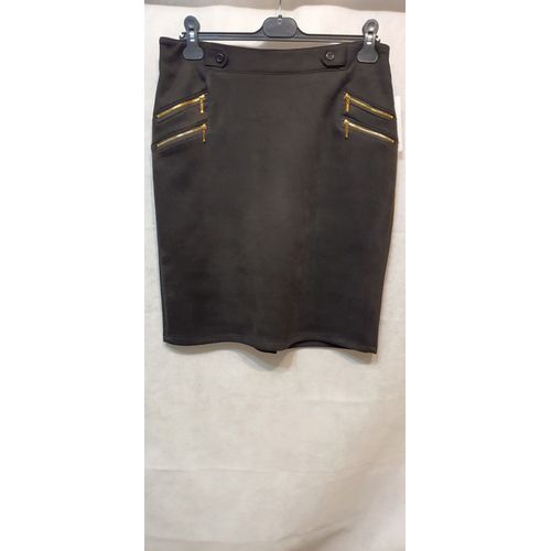 Jupe Noir En Suedine Femme Veti Style Paris Taille 42/44