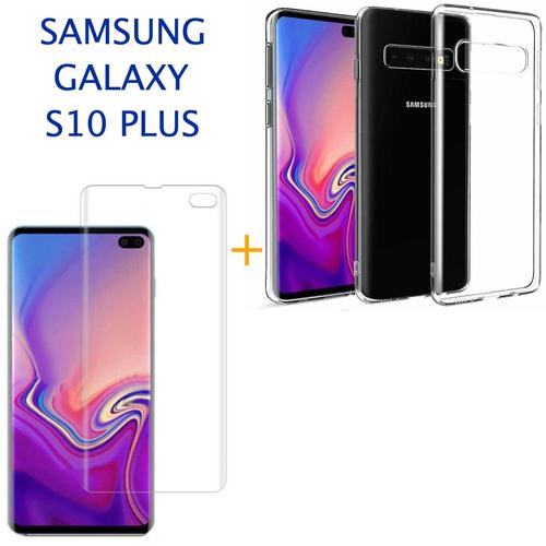 كنب حدائق Film Incurvé Intégral Pour Samsung Galaxy S10 PLUS Coque silicone transparente