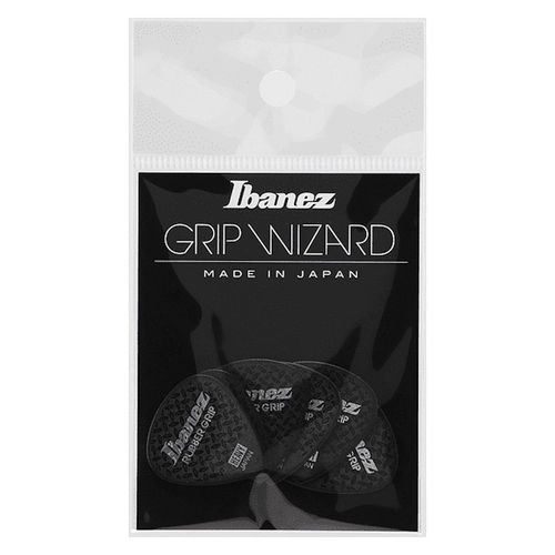 Ibanez Ppa16hrgbk - 6 Médiators Grip Wizard Série Rubber Grip Noir - Heavy - 1.0mm
