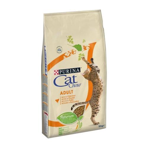 Purina Cat Chow Croquettes - Avec Naturiumtm - Riche En Poulet - Pour Chat Adulte - 10 Kg